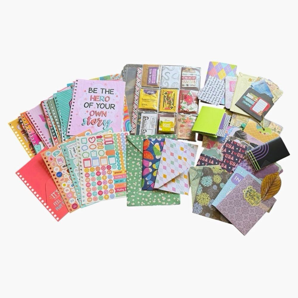 Mixed Scrapbook Sticker Ephemera Lot Junk Journal Planner Craft Paper Supplies